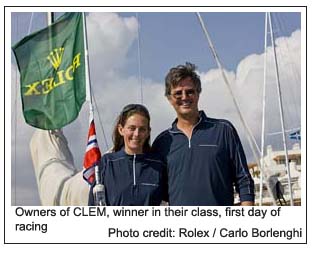 Owners of CLEM, winner in their class, first day of racing, Photo credit: Rolex / Carlo Borlenghi